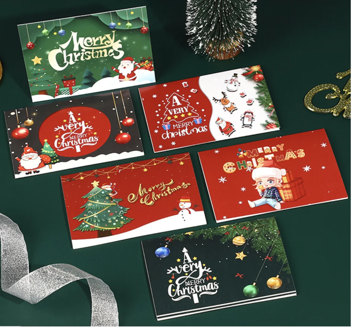 Fashion Custom Design Mery Christmas Greeting Cards Gift Card