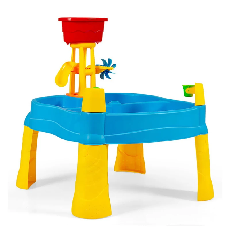 Samtoy Summer Outdoor Beach Play Plastic Toddler Sand and Water Table for Kids