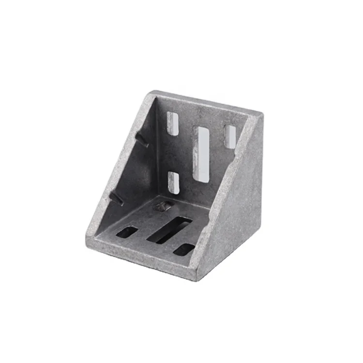 310.08/370.08 Hot sale aluminium profile accessories matt surface 60x60 t slot angle bracket with end cap
