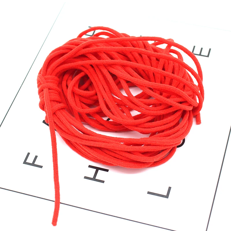 
Manufacture Adjustable Round Type Elastic Mask Earloop For Nonwoven Face Mask Ear Loop 