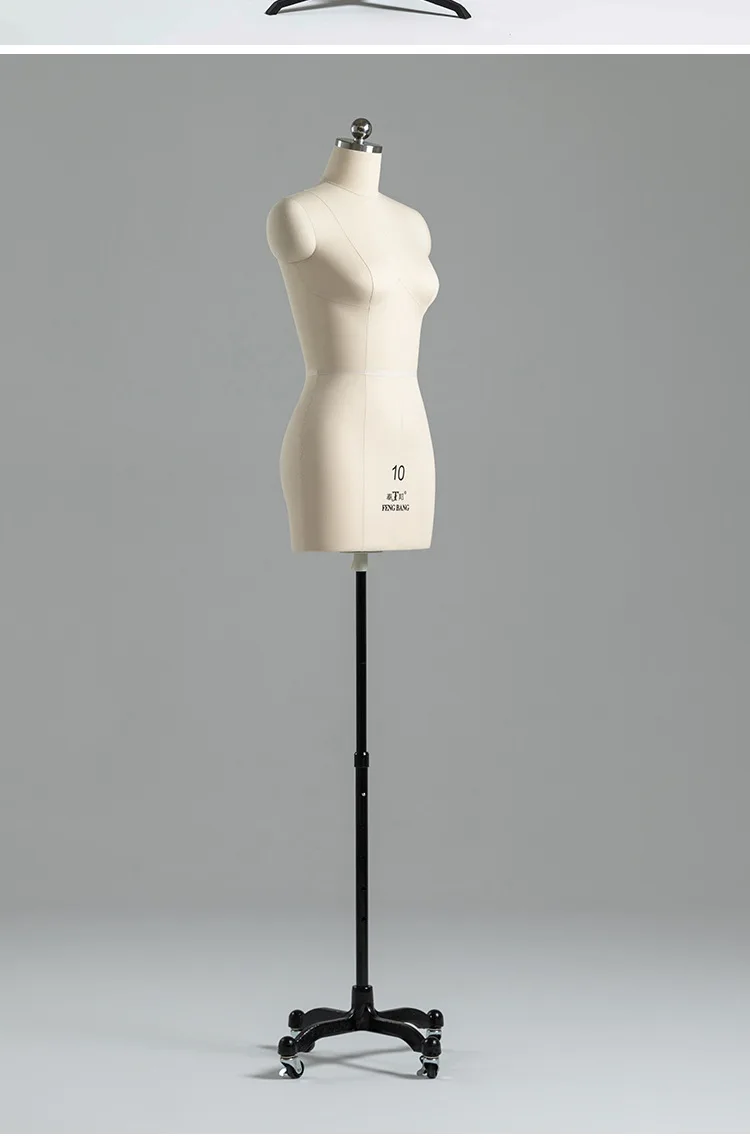 Adjustable  Half Mannequins Fabric Dress Form Sewing Female Mannequin Torso Tailor Mannequin