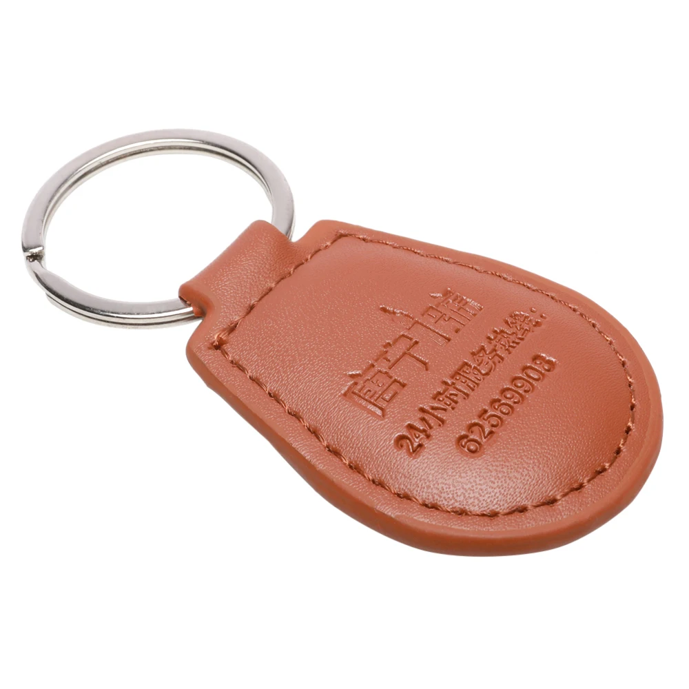 private label rfid nfc leather key fob for door access