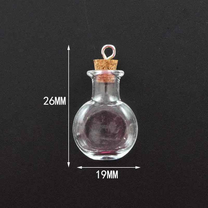 DIY shaped small mini glass  drift  wishing fragrant water bottle mobile phone pendant rope pendant accessories