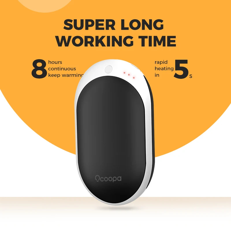 Factory supply Wholesale USB Rechargeable Hand Warmer With Power Bank 7800 mAh Colorful Reusable Electric Hand Warmer Heater