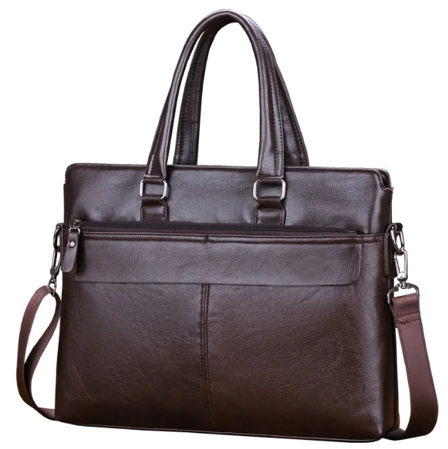 PU leather briefcase portfolio for men