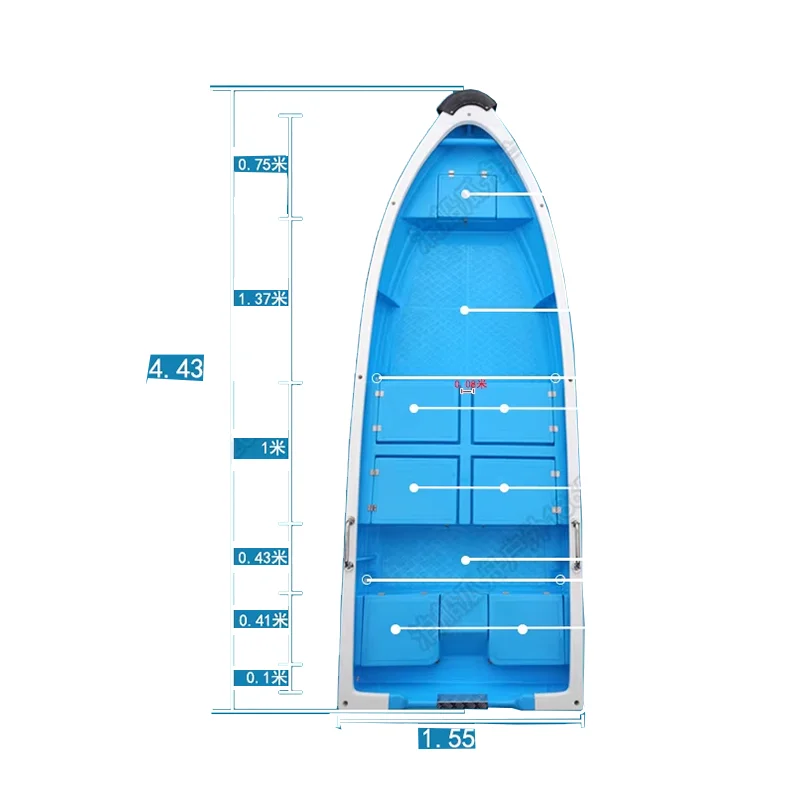 LANBO 6 person livewell tank boat hull fiberglass small fiberglass boats new fiberglass boat