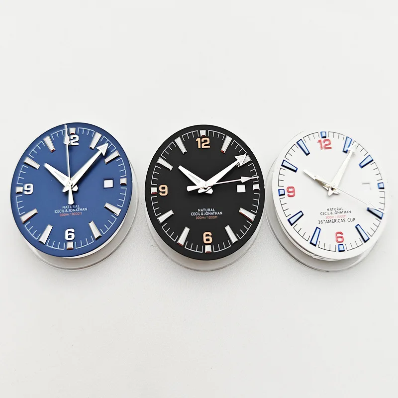 OEM ODM custom watch dial accessories LOGO 33MM dial and hand combination set compatible with 8215 2813 movement