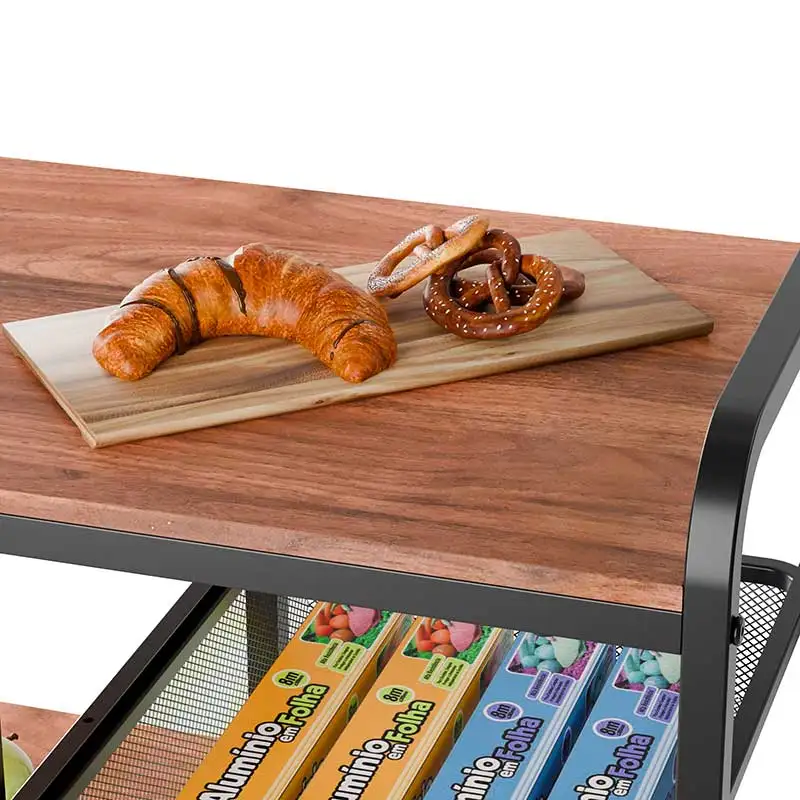 Small Metal MDF Microwave Oven Kitchen Storage Rack Organizer Bakers Rack In The Kitchen