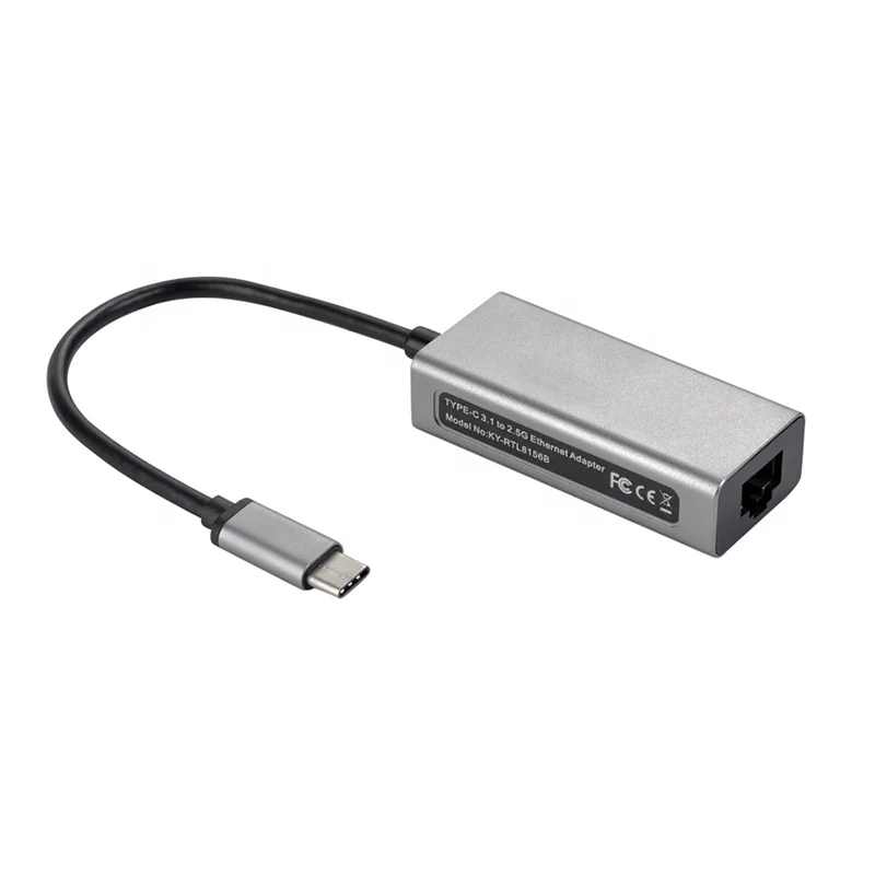 Xput USB Type-C 3.1 To 2.5G Gigabit Ethernet Adapter Cable USB C Type C 2.5G 2500Mbps Ethernet Converter Adapter Cable