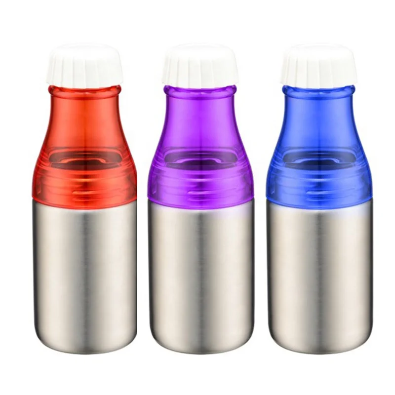 2 parts Detachable Japanese Cherry Sunny Tritan Plastic Portable Milk Sports Coke cola Soda Water Bottle