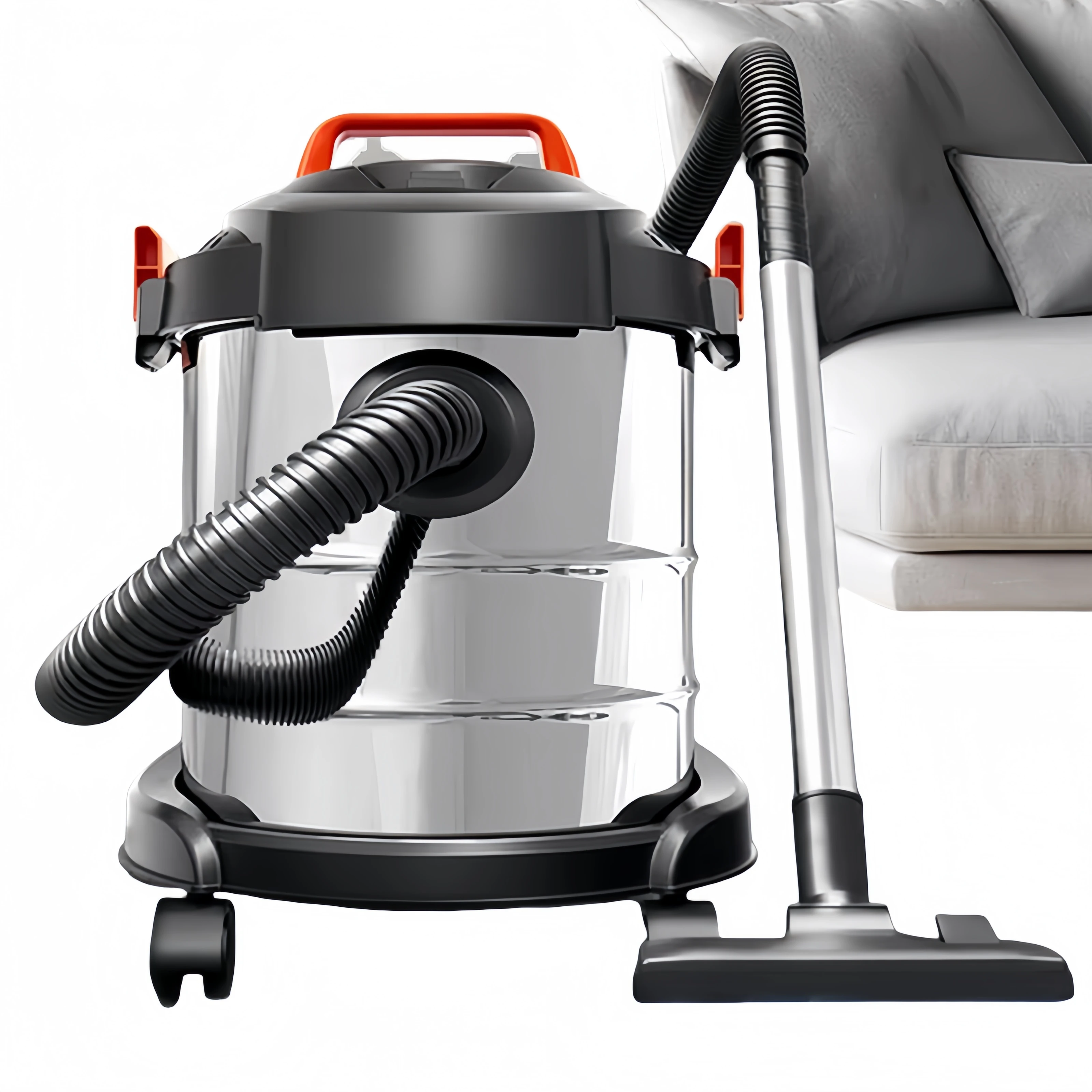 20L 2000W high power heavy duty  motor stainless steel industrial wet dry vacuum cleaner for cleaning dust coarse dirt