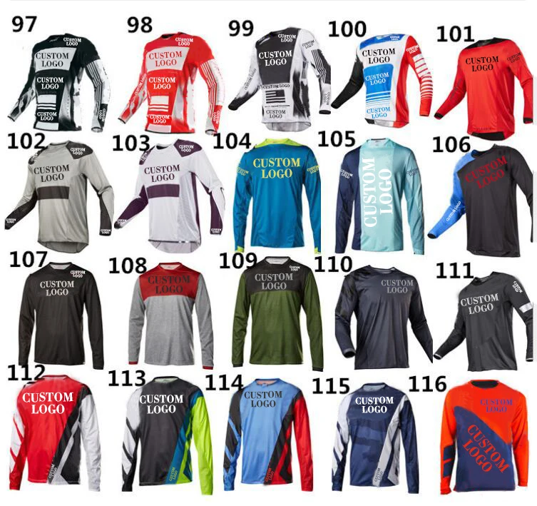 Custom 139 color long sleeve racing jersey shirts riding motocross motorcycle cycling racing jersey