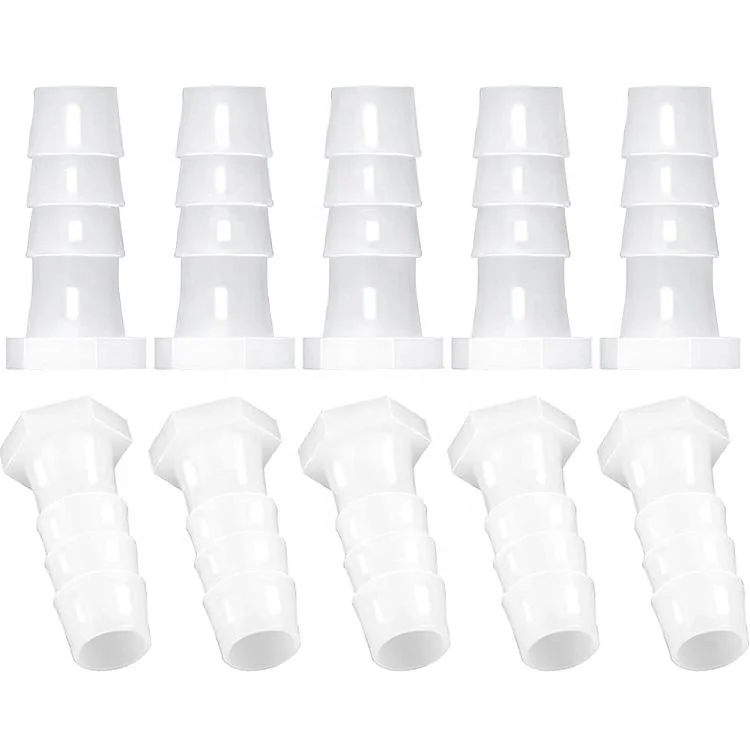 Plastic Rubber Tube Barbed Hose PP Connector 2 Way Equal Water Tank Coupling Plastic Straight  Tap Connector  Straight fitting