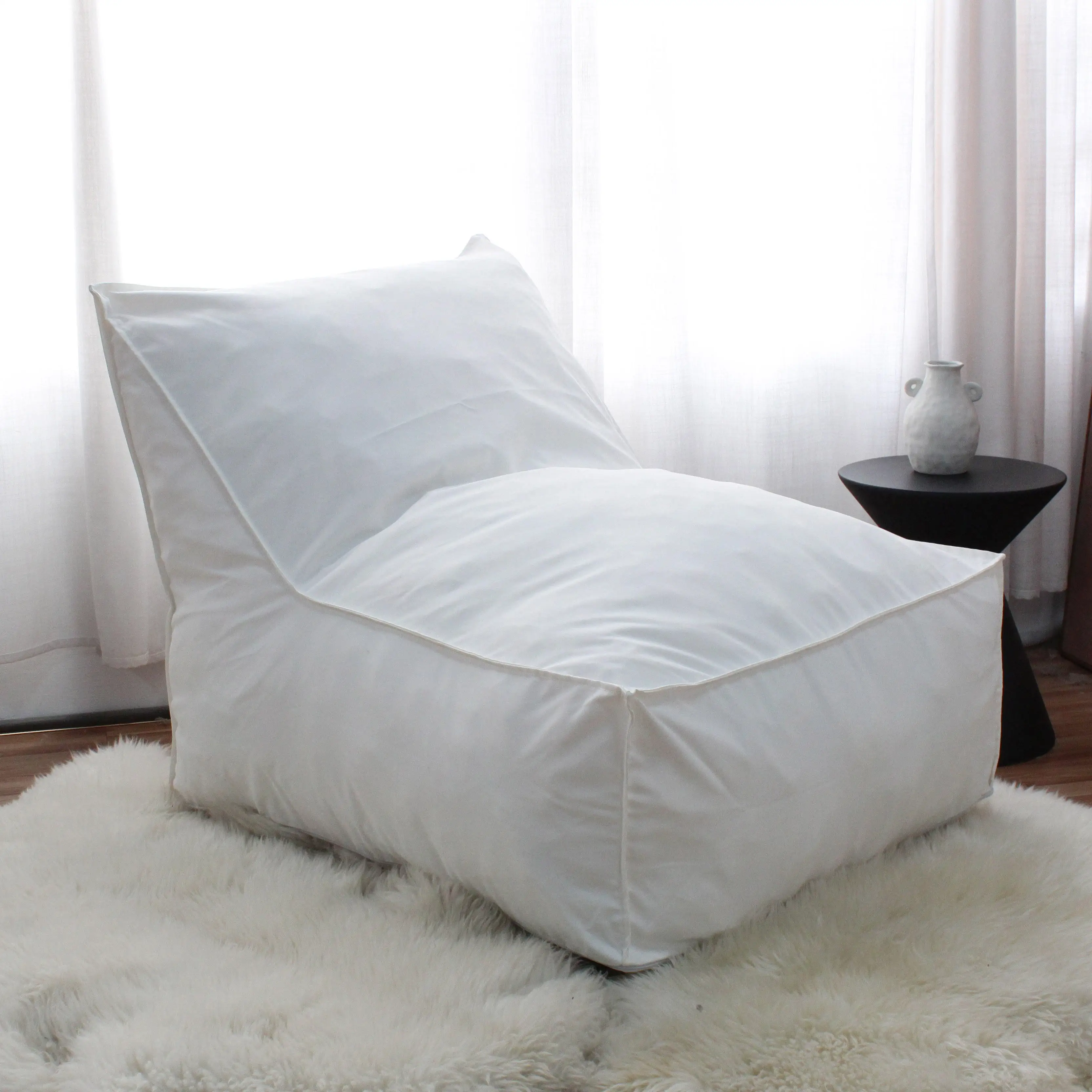 Amity Home Living Room Lazy Sofa Solid  Polyester Outdoor Waterproof Bean Bun Chair Factory Customized Bean Bag Chair