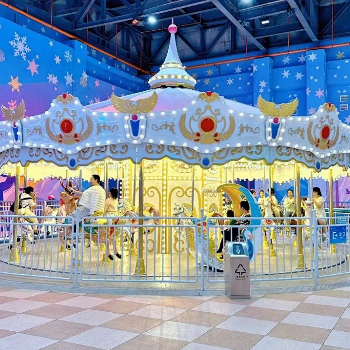 16 seats Large Carousel Horse Ride Amusement Park Equipment Merry go Round