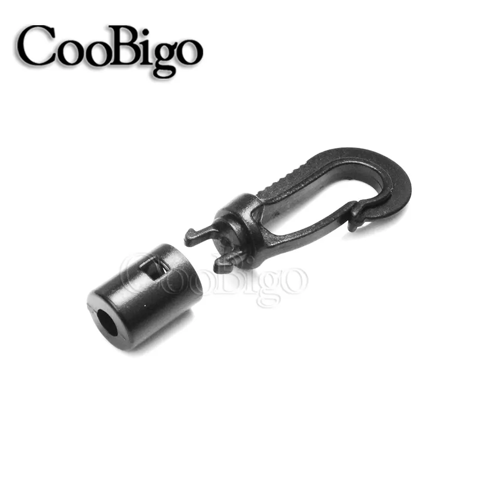Plastic Snap Hooks for Bungee Cord Rope Tie Awning Truck Cover Bike Kayak Boat Outdoor Camping Paracord Lanyards #FLC137-A/B