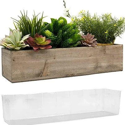 Paulownia Pine Fir Outdoor Decoration Wood Plastic Composite Flower Pot Wooden Planter Box