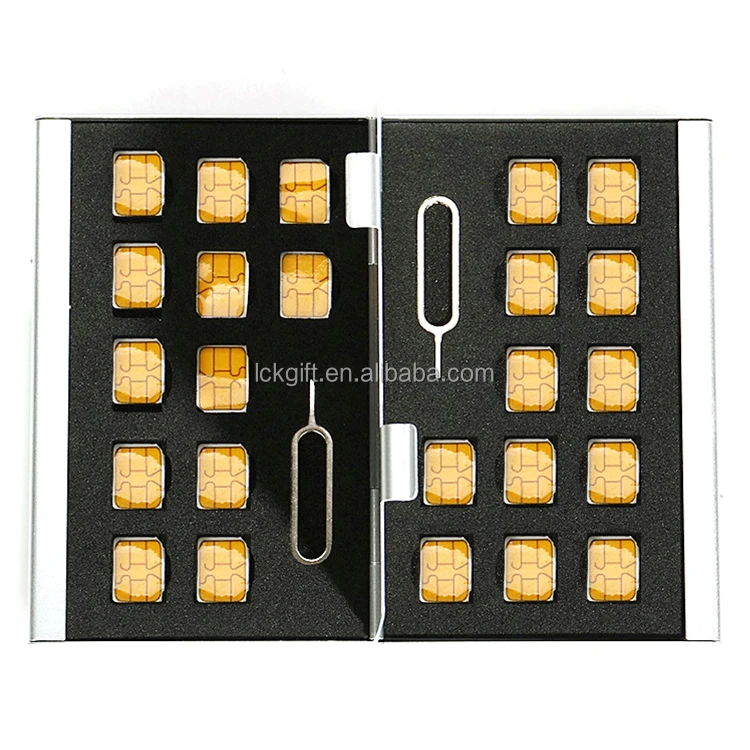 Custom Personalized Cheap Black Double Layers Metal Aluminum Alloy Card Holder for SD card, TF card