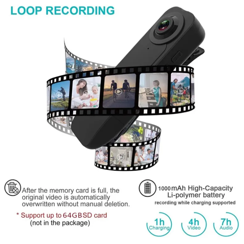 A18mini camcorder for law enforcement recording personal security wireless mini security digital camera