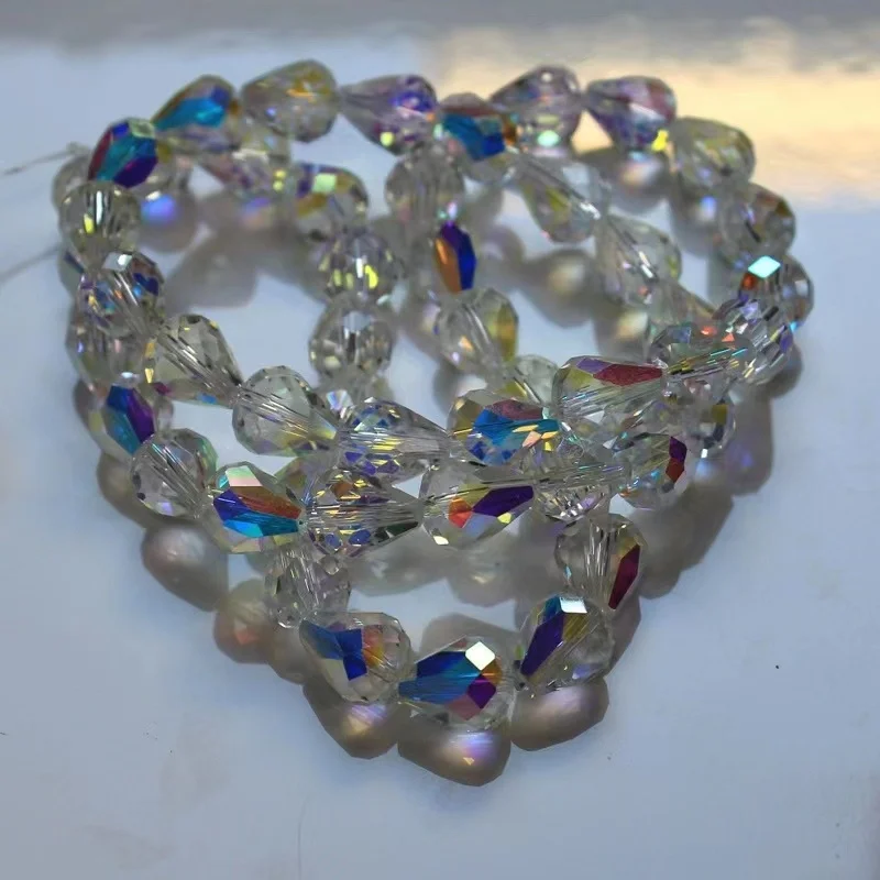 8*6mm 10*8mm 12x10mm drop faceted glass beads