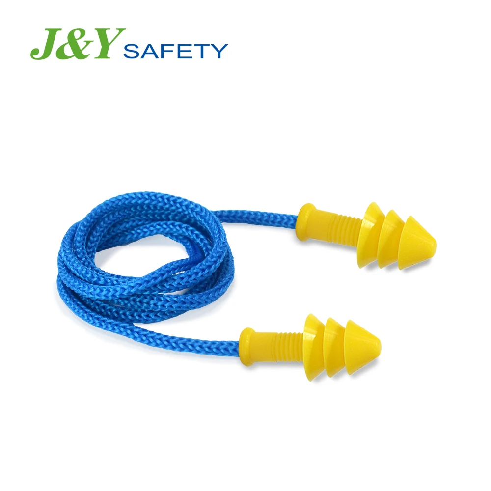 Pure Silicone Comfortable Reusable Noise Cancelling Christmas Tree Earplugs With String