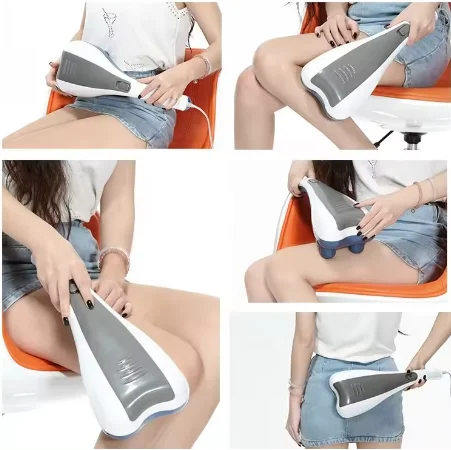 Double Head massage hammer Electric Handheld Big Massager Hammer Good for Body Massage with Replaceable Nodes