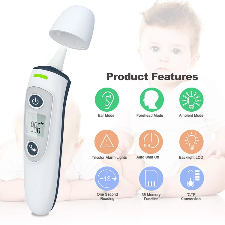 2022 best selling  model digital infrared baby temperature thermometer for ear and forehead FC-IR100 with lowest price