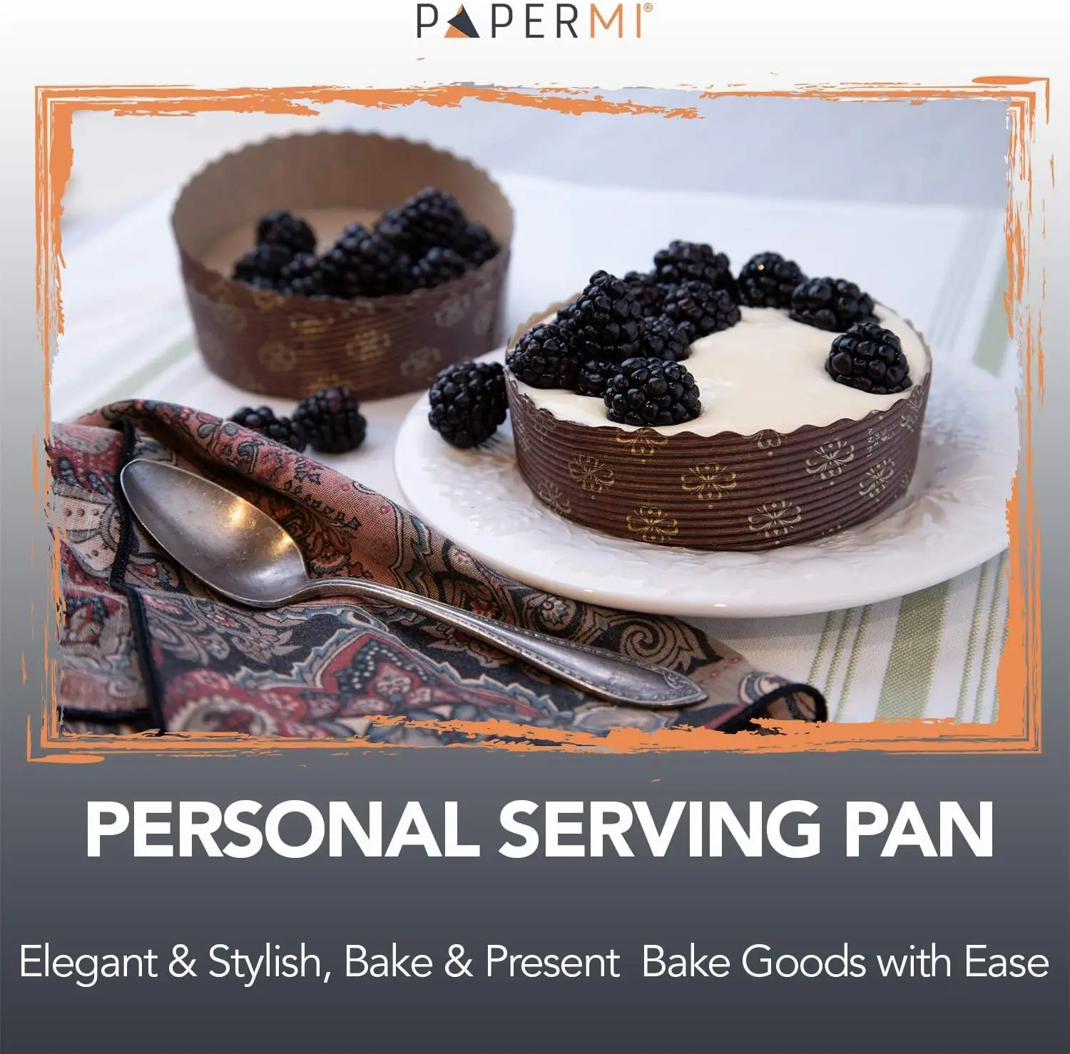 2023 new design round paper baking paper cake pan for baked goods beautiful display