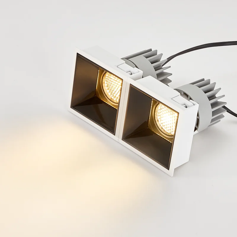 Anti-glare LED Downlight 30W LED Square Adjustable Spotlight For Hotel Museum Projects LED Square Downlight