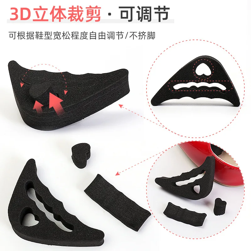 Women Shoes Toe Plug High Heel Insert Shoe Front Filler Cushion Pain Relief Protector Accessories Forefoot Pad Half Feet Insoles