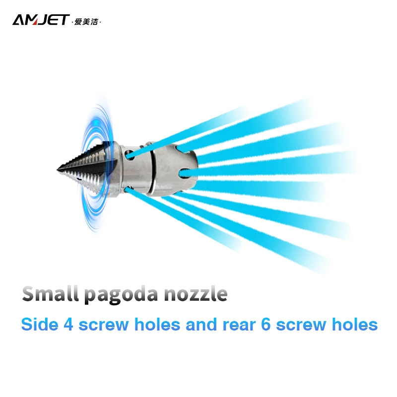 High quality sewer nozzle cemaric sewer nozzle breast hydro jetting sewer machine nozzle set