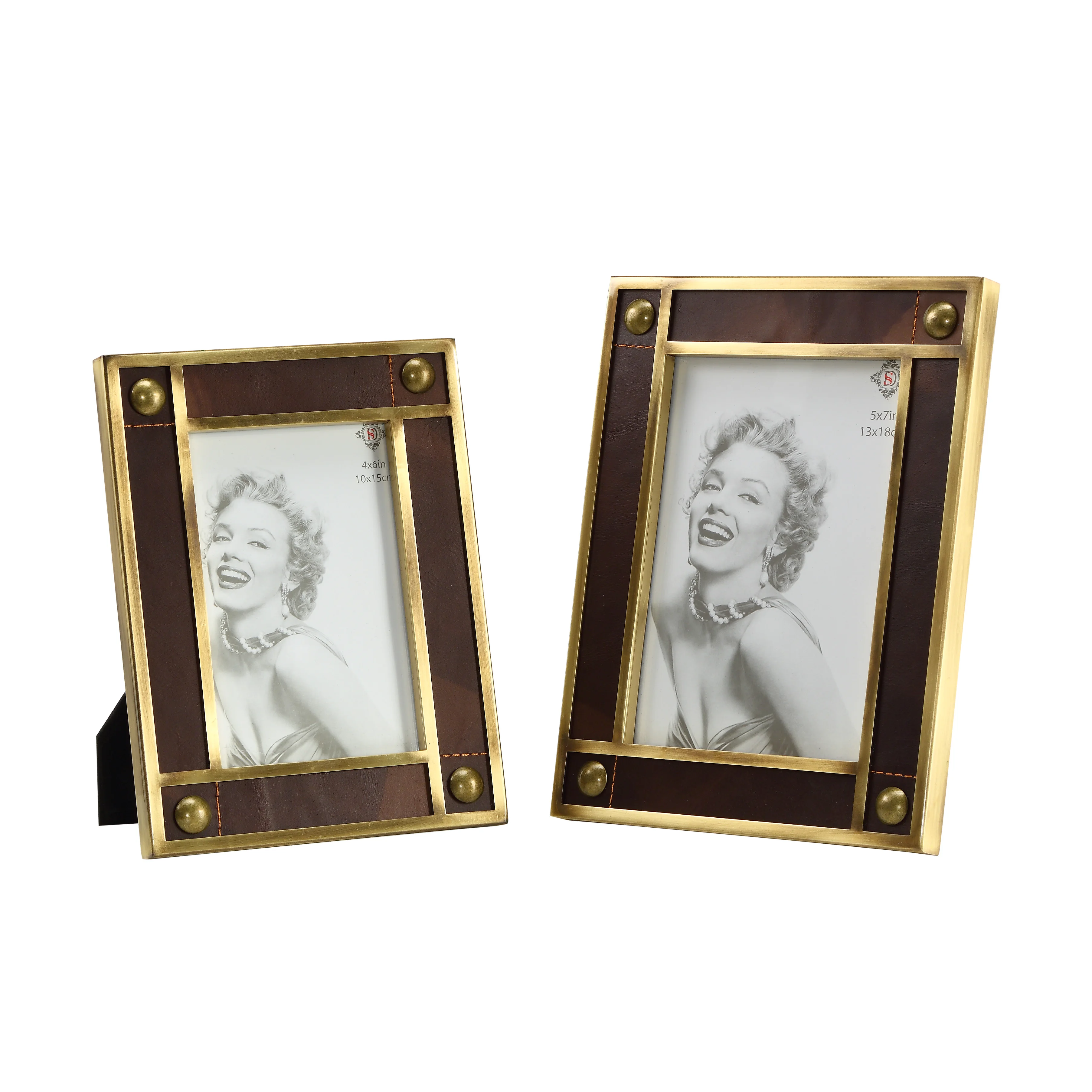 
Modern minimalist creative leather photo frame display 6 inch 7 inch European style home decoration desktop picture frame decora 