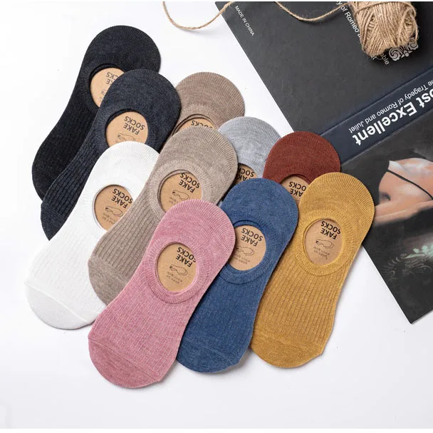 Hot selling summer thin anti slip breathable pilyester invisible no show low cut socks for women