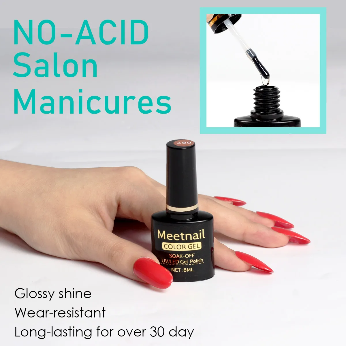 MEETNAIL gel nail polish 48W  Nail Lamp 10 Colors customization popular pastel color Gel Nail Polish Kit with UV Light
