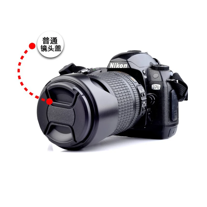 49 52 55 58 мм крышка объектива со сдавливаемой к центру защёлкой для canon/nikon