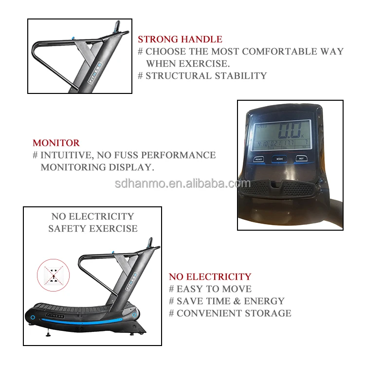Alibaba Online Shopping Manual Treadmill Curved,Woodway Curve Treadmill,Non Electric Motorless Treadmill Curve