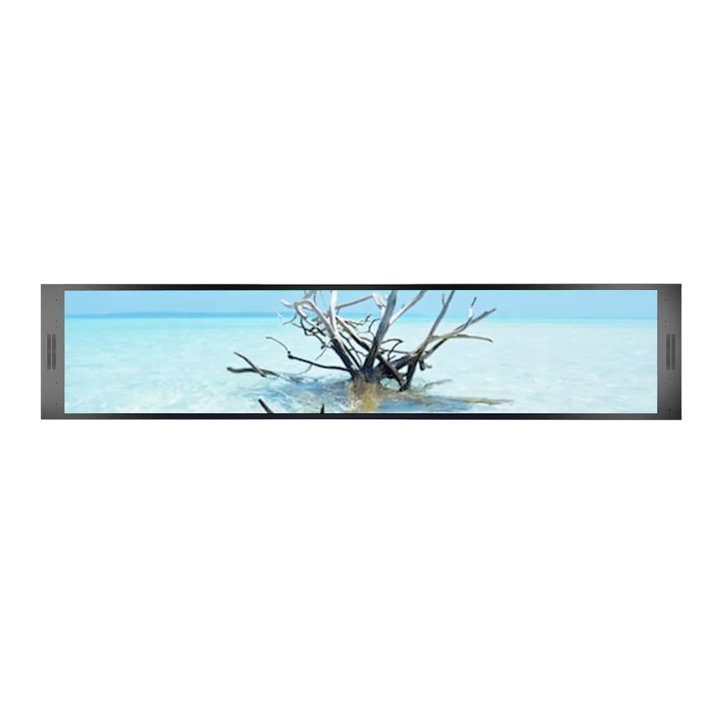 66 inch lcd video wall advertising stretched bar lcd display