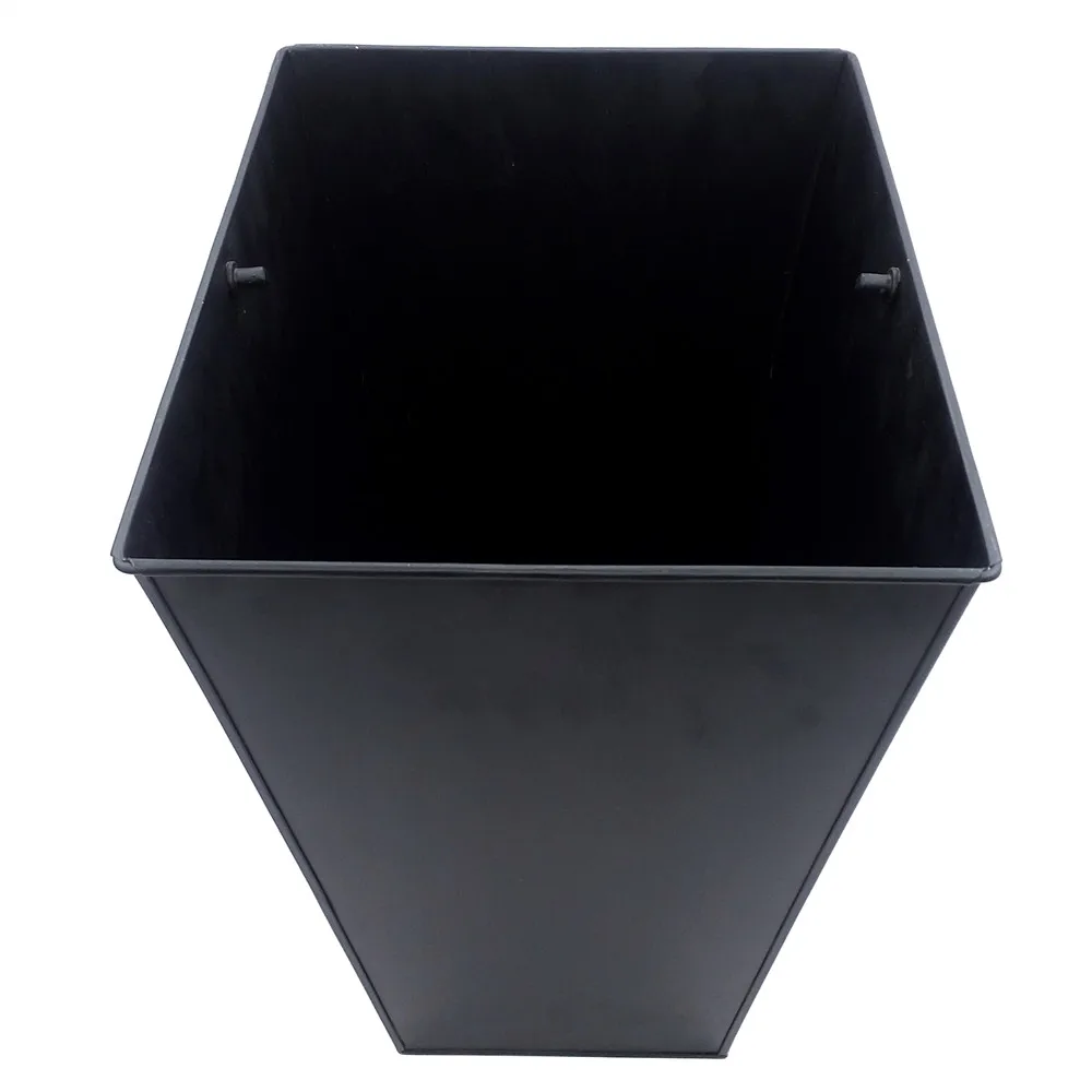 Cheap Home Office Small Black  iron trash can stackable storage bin