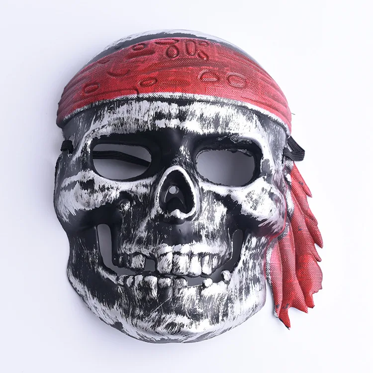Horror Skull Face Mask Creepy Pirates Headgear for Carnival Masquerade Prop Halloween party  Decoration