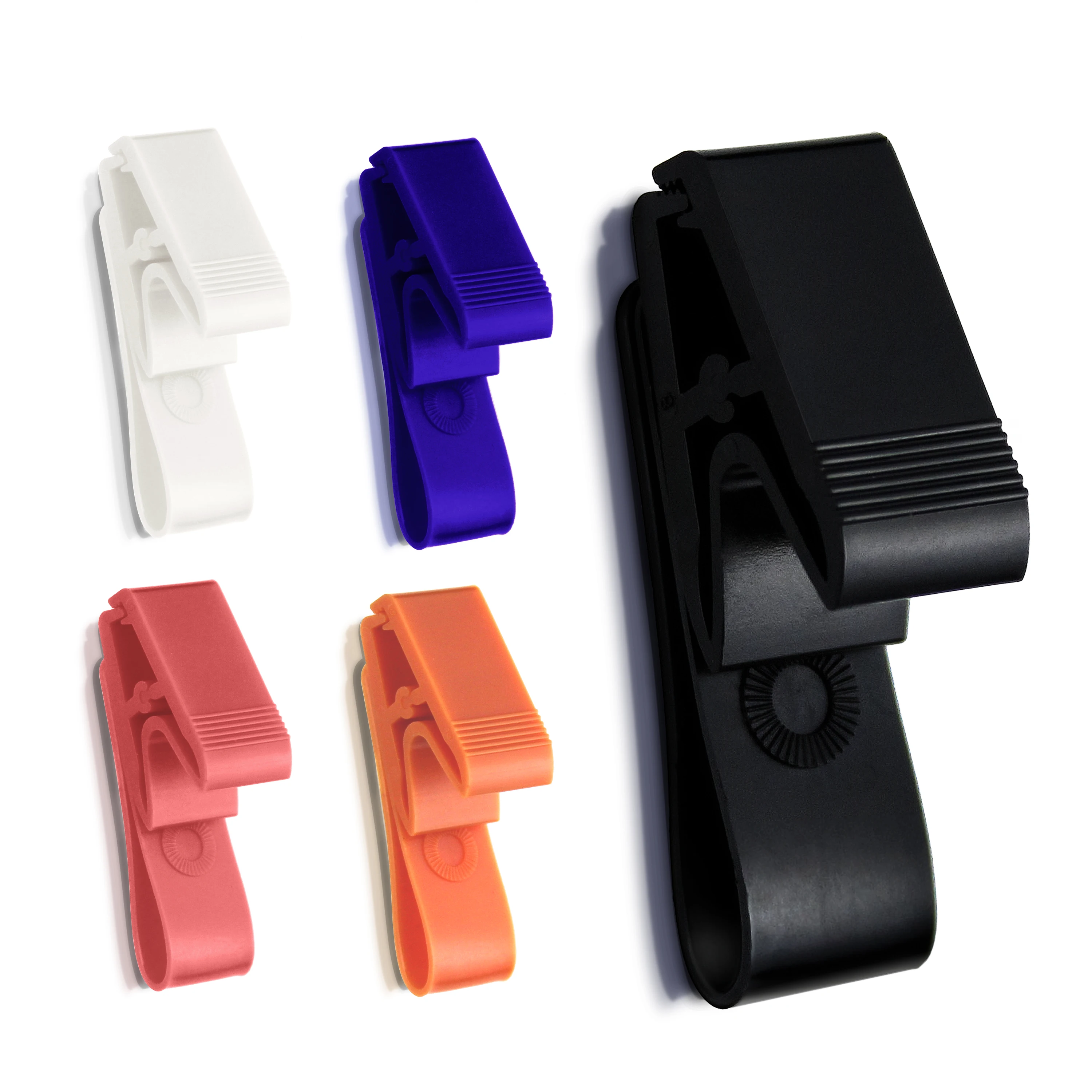 Бестом зажим и удерживающий отверстие значок Цветной Пластиковый Ремешок Зажимы с ручкой для большого пальца без металлического пластика