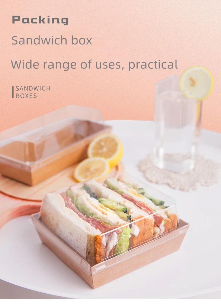 Cheap Custom Cartoon Toast Bread Wrapping Packaging Paper Boxes Carton Breakfast Egg Drop Sandwich Box , Sandwich Box