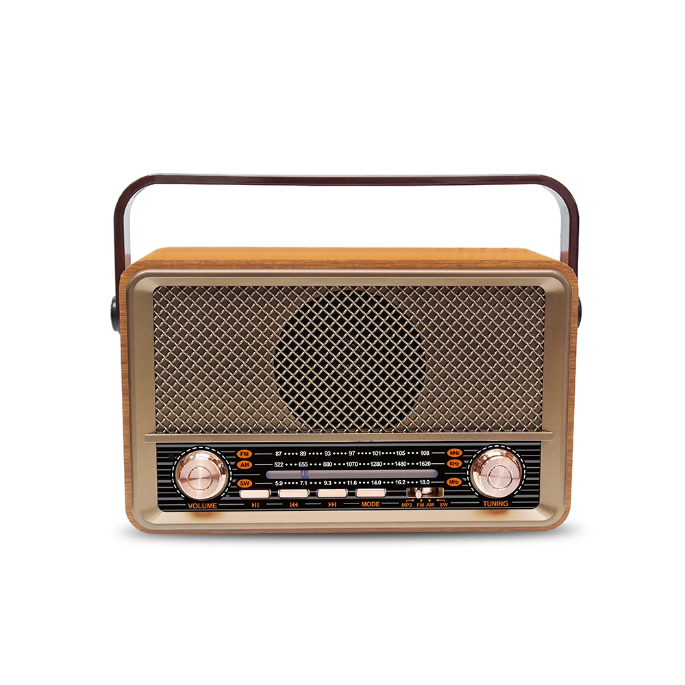 MD511 Meier Kemai china bass short wave am/fm portable tf card antique radio classic vintage retro wooden sw am fm home radio