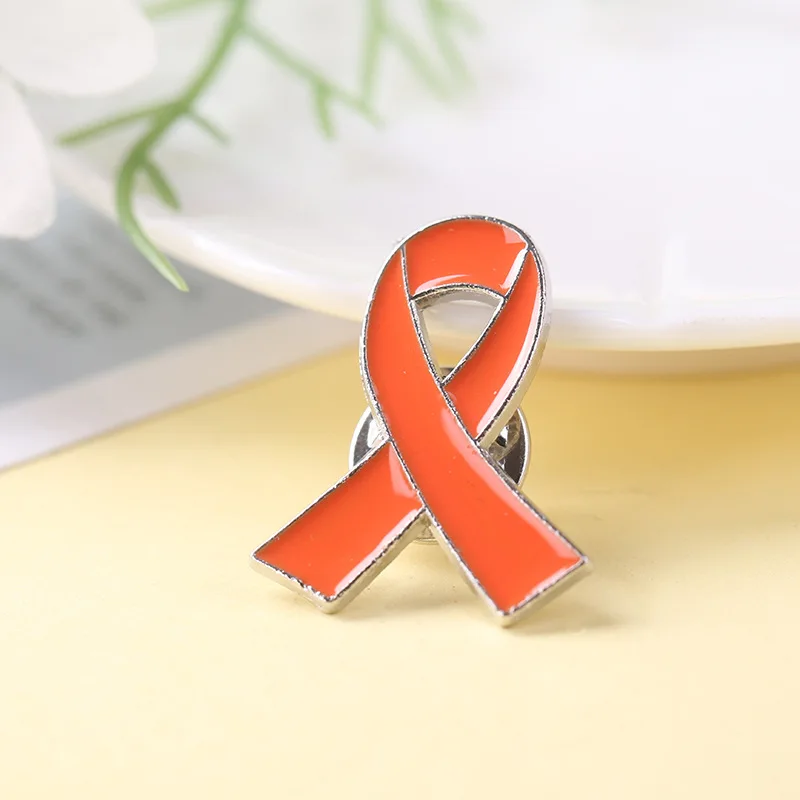 Medical Colorful Pink Ribbon Enamel Badge Breast Cancer Awareness Lapel Pin