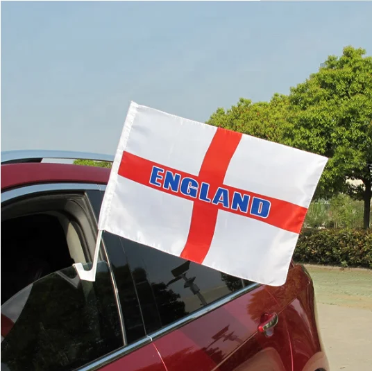 Distinctive Polyester Custom Blank Sublimation Car Flag For Car Windows , Germany plastic car window flag for promotion