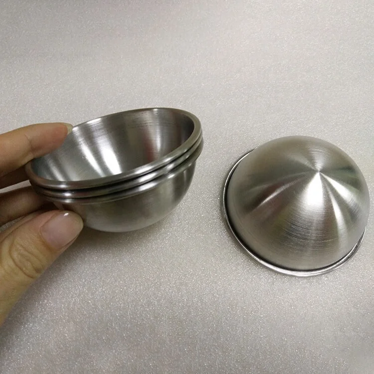 25mm 45mm 55mm 65mm 75mm 85mm Custom 304 Stainless Steel Metal Bath Bomb Mold