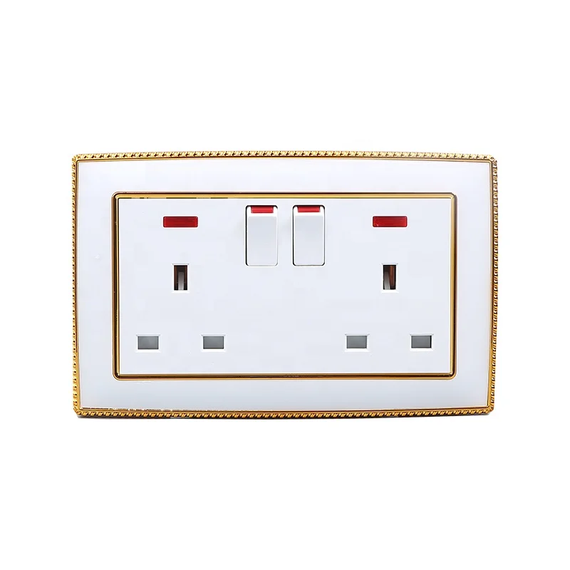 Usb power socket and switch wall charger wall two four hole socket neon switch