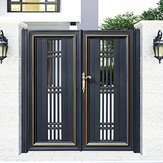 High-quality front fence and gates designs for house swing gate automation aluminum gate
