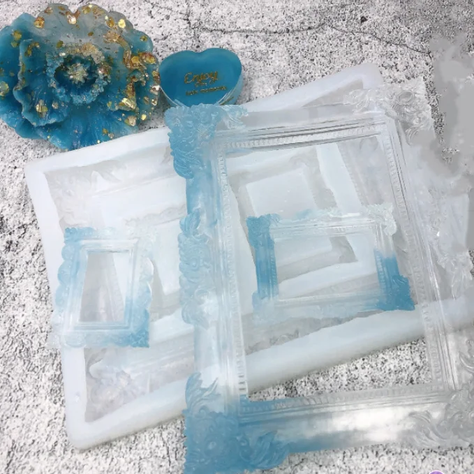 Z30 silicone for gypsum mold Resin crystal mold Silicone mold for photo frame accessories