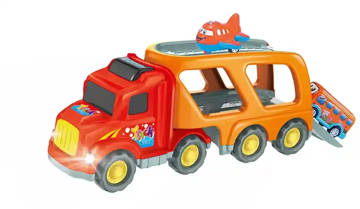Toddler Carrier Truck Transport Vehicles Toys 5 in 1 Toys for 3-9 Kids Toy Cars Friction Power Set for Kids Christmas Best Gifts