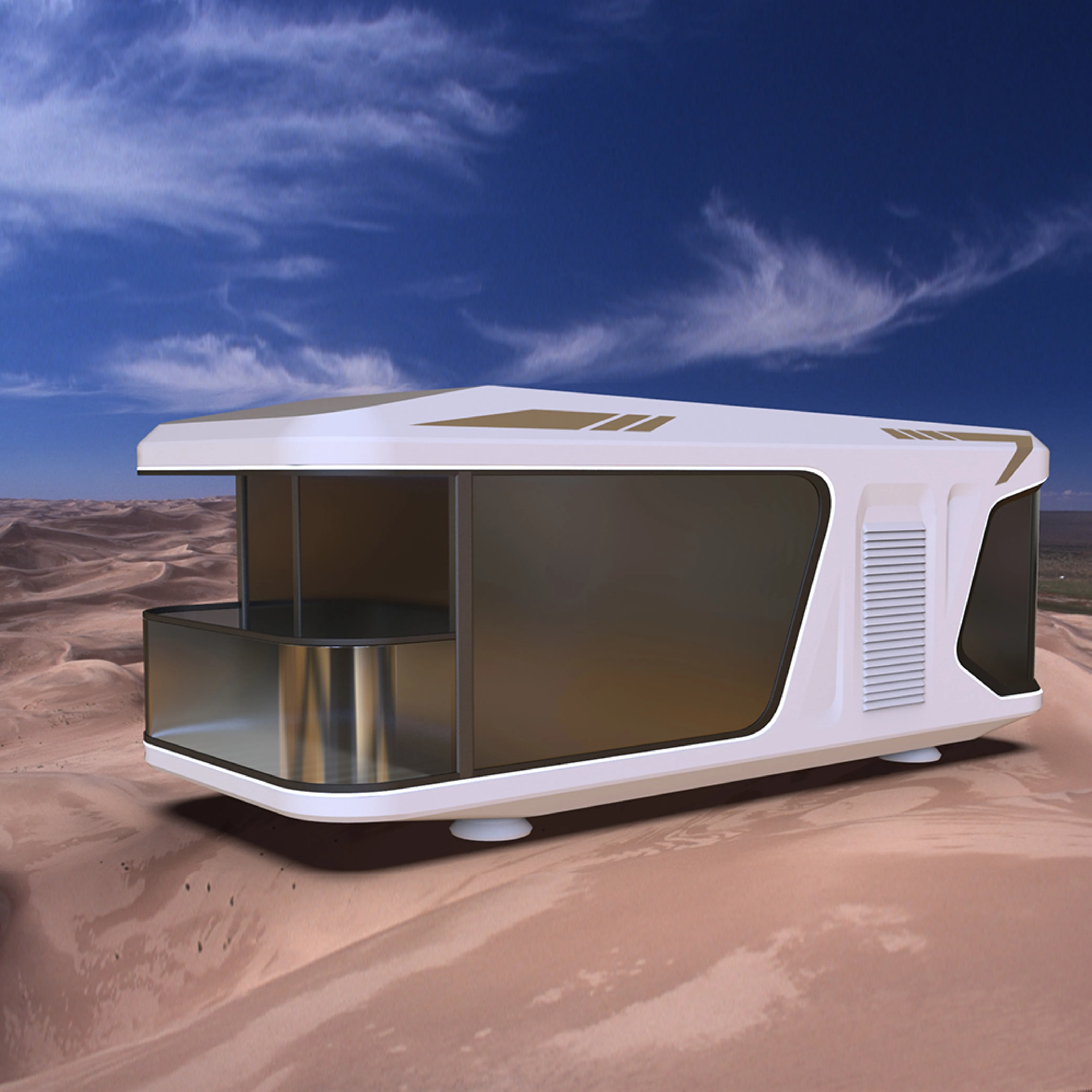 YUNSU S9 Micro One Bedroom One Living Room Luxury Hotel Residence with Bathroom and Kitchen capsule house space airship pod